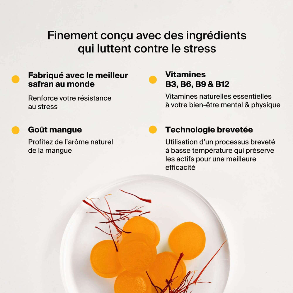 Gommes de safran anti-stress