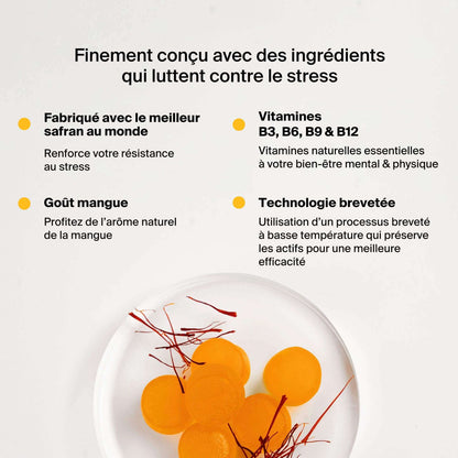Gommes de safran anti-stress